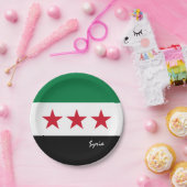シリア国旗、シリアパーティー、誕生日/スポーツ ペーパープレート (パーティー)