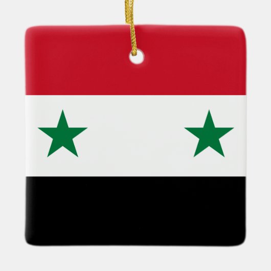 シリア国旗 セラミックオーナメント (正面)