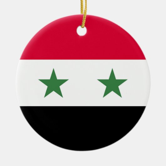 シリア国旗 セラミックオーナメント (正面)