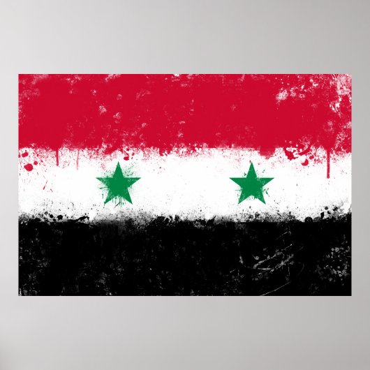 シリア国旗 ポスター (正面)