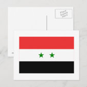 シリア国旗 ポストカード (正面/裏面)