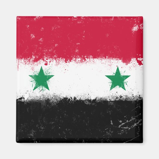 シリア国旗 マグネット (正面)