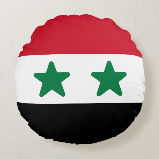 シリア国旗 ラウンドクッション (正面)