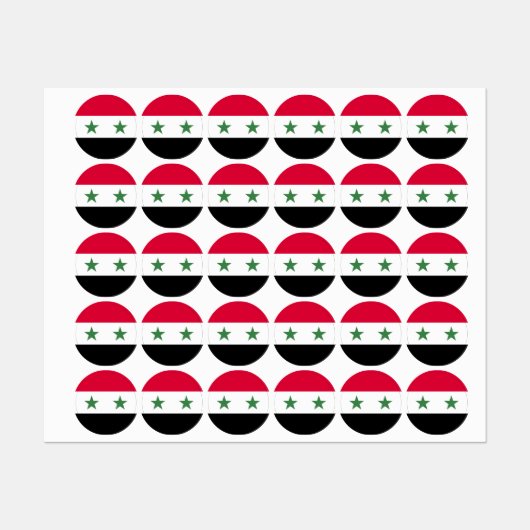 シリア国旗 ラベル (シート)