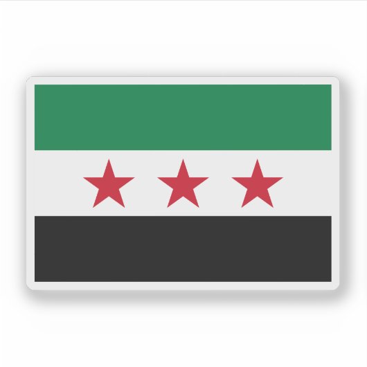 シリア国旗（2024年12月） シール (正面)