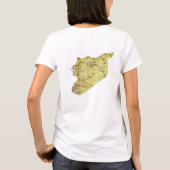 シリア国旗x地図Tシャツ Tシャツ (裏面)