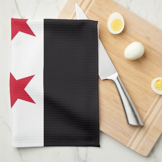 シリア国革命の新しい国旗の記号 キッチンタオル (四つ折り)