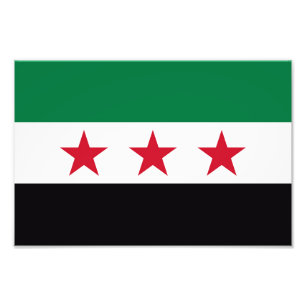 シリア国革命の新しい国旗の記号 フォトプリント
