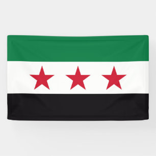 シリア国革命の新しい国旗の記号 横断幕