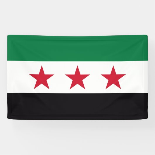 シリア国革命の新しい国旗の記号 横断幕 (横)