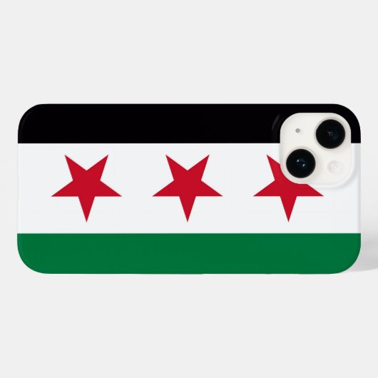 シリア国革命の新しい国旗の記号 Case-Mate iPhoneケース (裏面 (横))