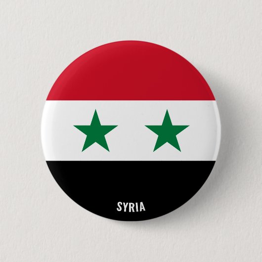 シリア国魅力的旗 缶バッジ (正面)