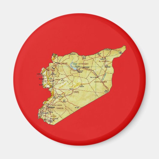 シリア地図マグネット マグネット (正面)
