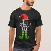 シリア小妖精や小人ファミリーマッチングクリスマスグルーおもしろいプ Tシャツ (正面)