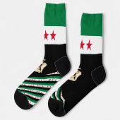 シリア独立旗，シリア国旗，愛国心 ソックス (左)