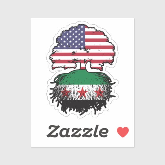 シリア系アメリカ人の根と冠の樹 シール (シート)