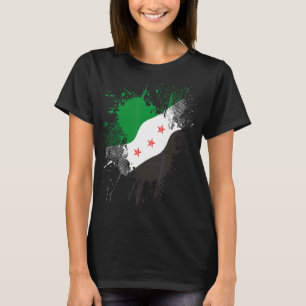 シリア革命グリーンシリア国旗フリーシリア Tシャツ