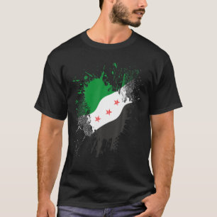シリア革命グリーンシリア国旗フリーシリア Tシャツ