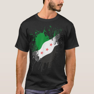 シリア革命グリーンシリア国旗フリーシリア Tシャツ