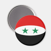 シリア魚眼国旗の磁石 マグネット (正面/裏面)
