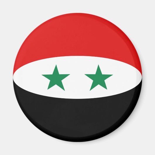 シリア魚眼国旗の磁石 マグネット (正面)