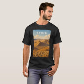 シリア イラスト 旅行 アート ヴィンテージ Tシャツ (正面フル)