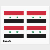 シリア/シリア国旗 長方形シール (シート)