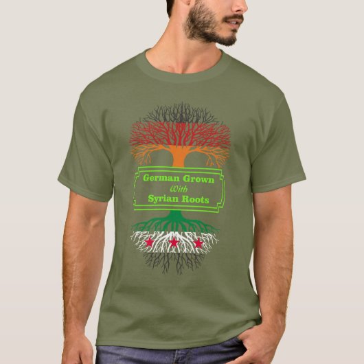 シリア、シリア、無料シリア国旗。 Tシャツ (正面)