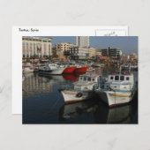 シリア，タルトゥス港 ポストカード (正面/裏面)