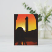 シリア・ダマスカス、夕日のモスク ポストカード (スタンド正面)