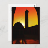 シリア・ダマスカス、夕日のモスク ポストカード (正面/裏面)
