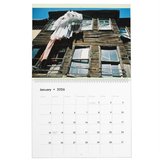 シリア、トルコ、マルタ及びチュニジアのドア及びWindows カレンダー (1月 2026)