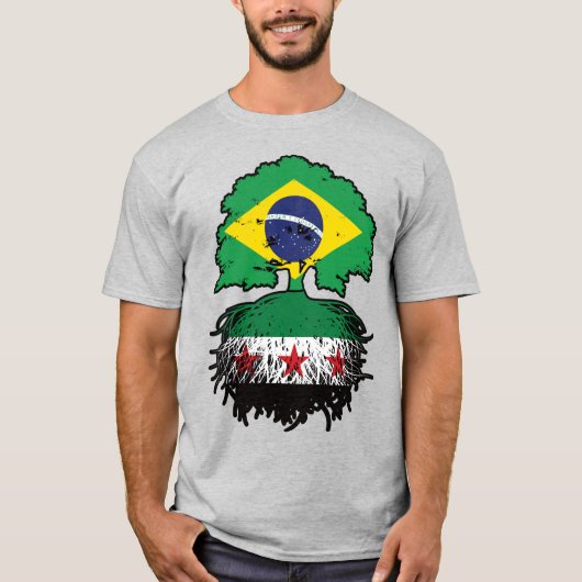 シリア・ブラジル 根と冠の樹 Tシャツ (正面)
