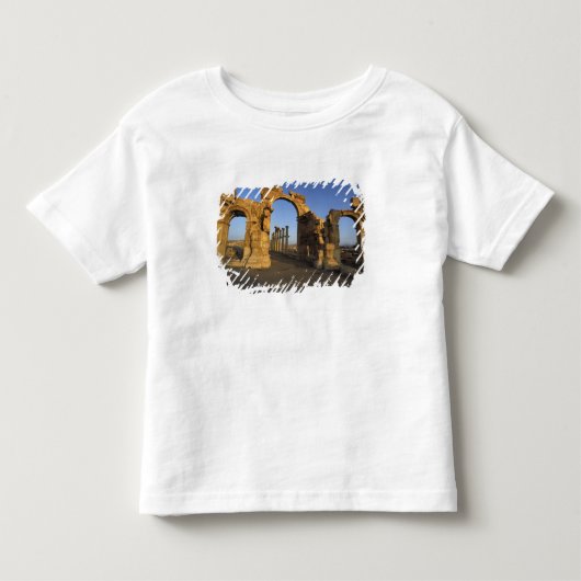シリア ホムス パルミラの記念門 トドラーTシャツ (正面)