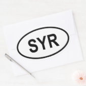 シリア「SYR」 楕円形シール (封筒)