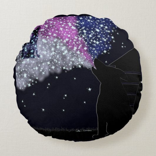 シリウスとの夏の夜 ラウンドクッション (正面)