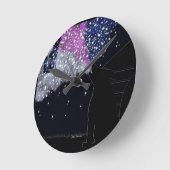 シリウスとの夏の夜 ラウンド壁時計 (傾斜)