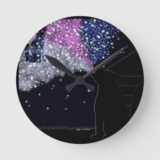 シリウスとの夏の夜 ラウンド壁時計 (正面)