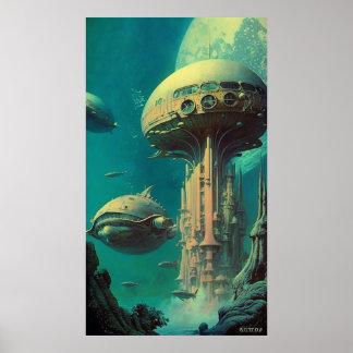 シリウス駅 – (42x24in Extra Long) （ロゴ付き） ポスター