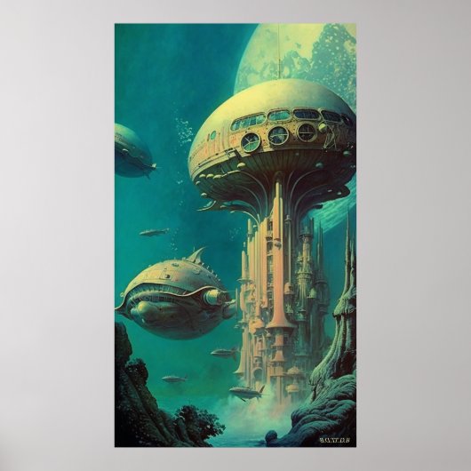 シリウス駅 – (42x24in Extra Long) （ロゴ付き） ポスター (正面)