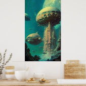 シリウス駅 – (42x24in Extra Long) （ロゴ付き） ポスター (キッチン)