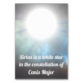 シリウス テーブルナンバー (裏面)