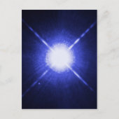シリウスAとシリウスBの明るい夜星 ポストカード (正面)