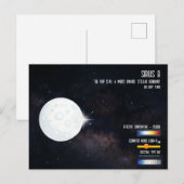 シリウスB白色矮星宇宙インフォグラフィック ポストカード (正面/裏面)