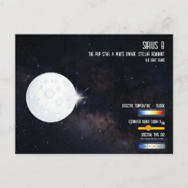 シリウスB白色矮星宇宙インフォグラフィック ポストカード