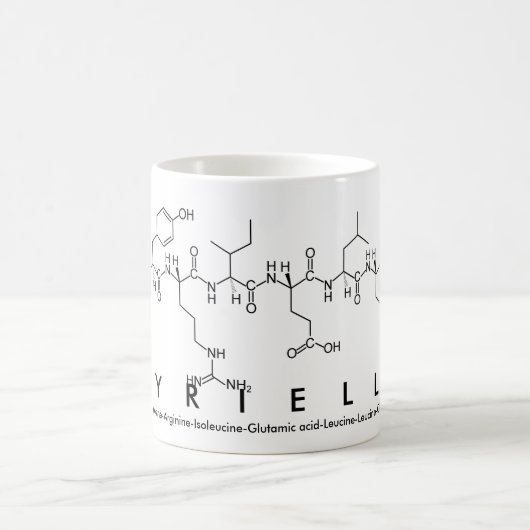 シリエルペプチド名mug コーヒーマグカップ (中央)