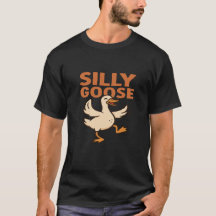 シリガチョウザメTシャツ｜面白いガチョウのミームTシャツ｜ユーモア