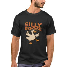 シリガチョウザメTシャツ｜面白いガチョウのミームTシャツ｜ユーモア