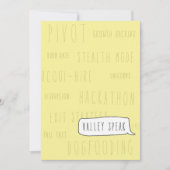 シリコンバレーのみグリーティングカード:バ話レー カード (正面)