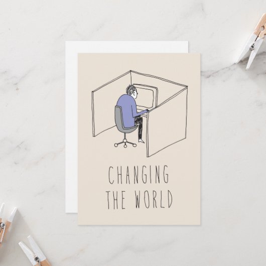 シリコンバレーのみグリーティングカード:世界 カード (正面/裏面インサイチュ)